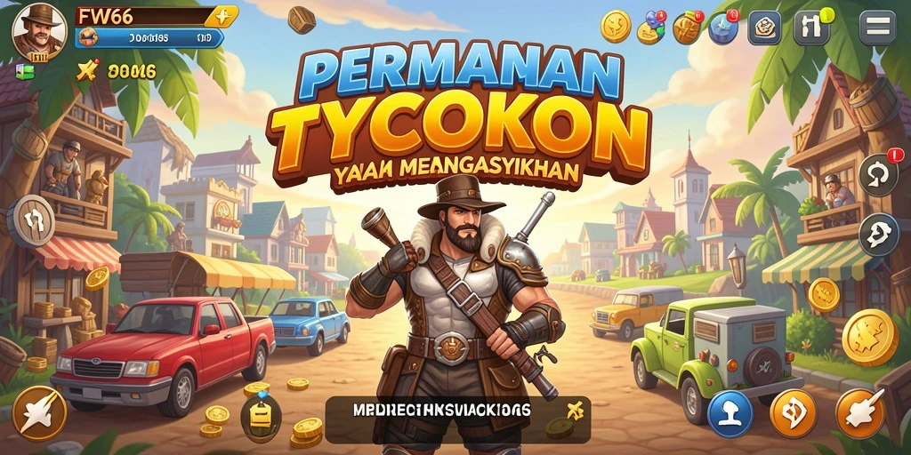 Screenshot menunjukkan gameplay Tycoon yang seru dan interaktif.