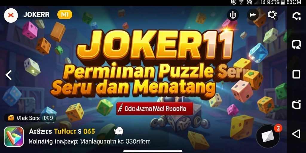 Screenshot utama JOKER11 menampilkan gameplay Puzzle yang seru.