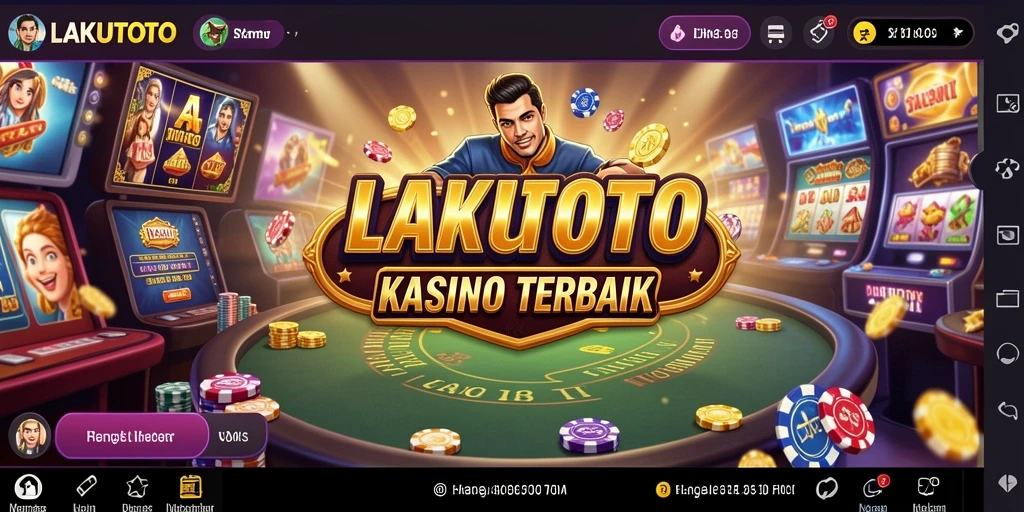 Tampilan menarik dari gameplay kasino di LAKUTOTO.