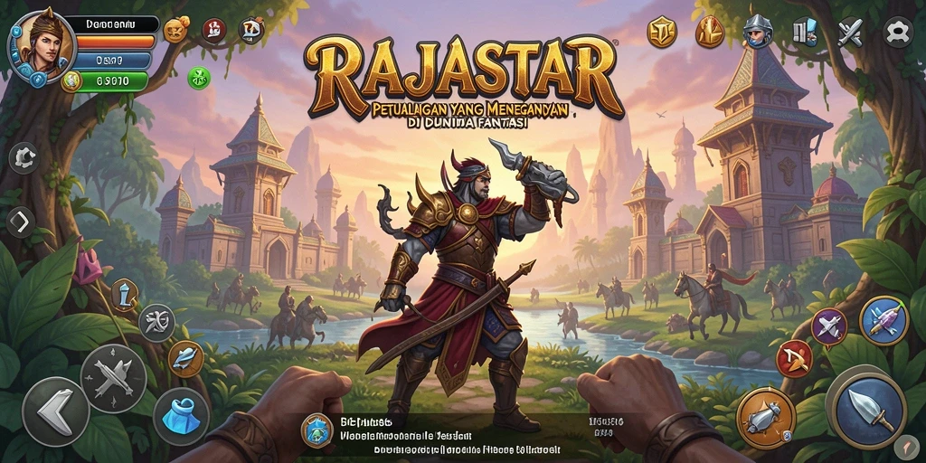 Gameplay RAJASTAR yang menegangkan di dunia petualangan.