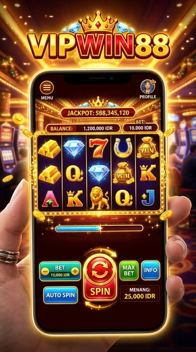 Tampilan antarmuka aplikasi vipwin88 yang intuitif.